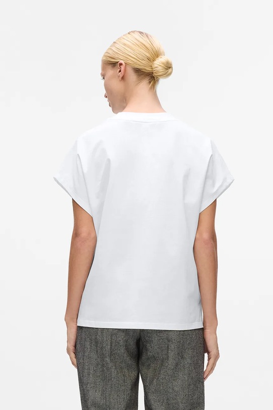 Βαμβακερό μπλουζάκι Karl Lagerfeld A4W17039 λευκό NC25