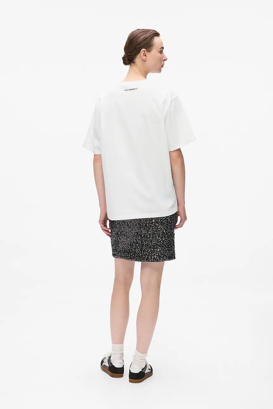 Karl Lagerfeld tricou din bumbac A4W17074 alb AW25