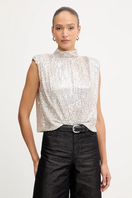 Karl Lagerfeld bluzka regular srebrny A4W17095