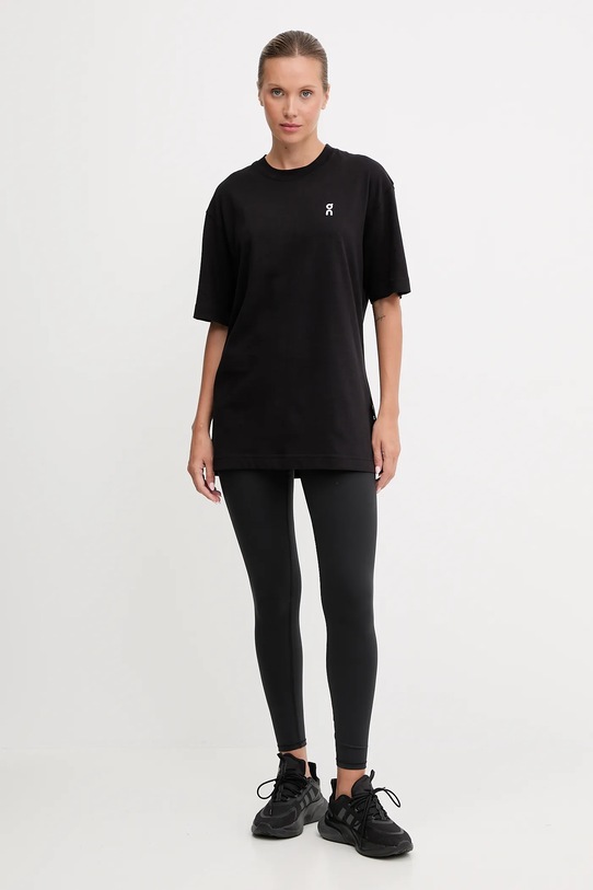 ON running t-shirt bawełniany Club T 1WE10060553 czarny AW25
