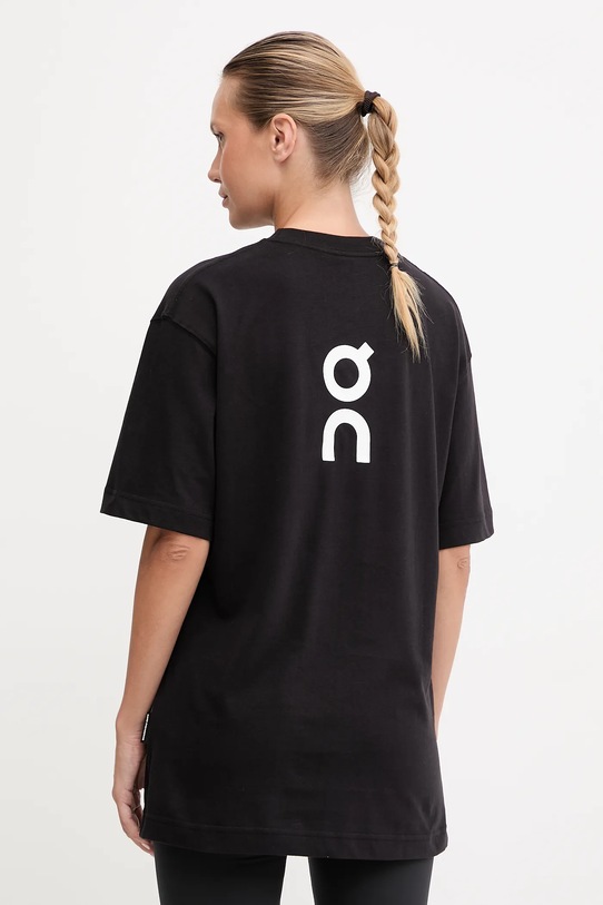 Odzież ON running t-shirt bawełniany Club T 1WE10060553 czarny
