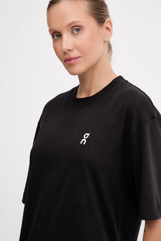 On t-shirt bawełniany Club T czarny 1WE10060553