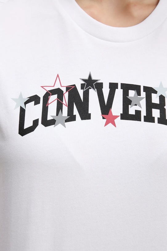 Converse t-shirt bawełniany CVW5T026 biały