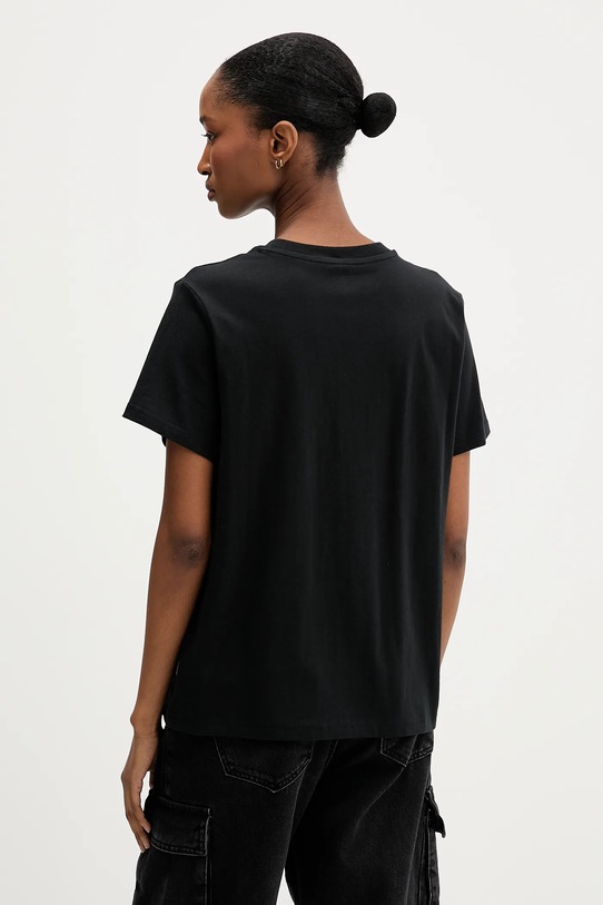 Odzież Converse t-shirt bawełniany CVW5T026 czarny