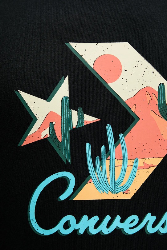 Converse tricou din bumbac CVW5T240 negru