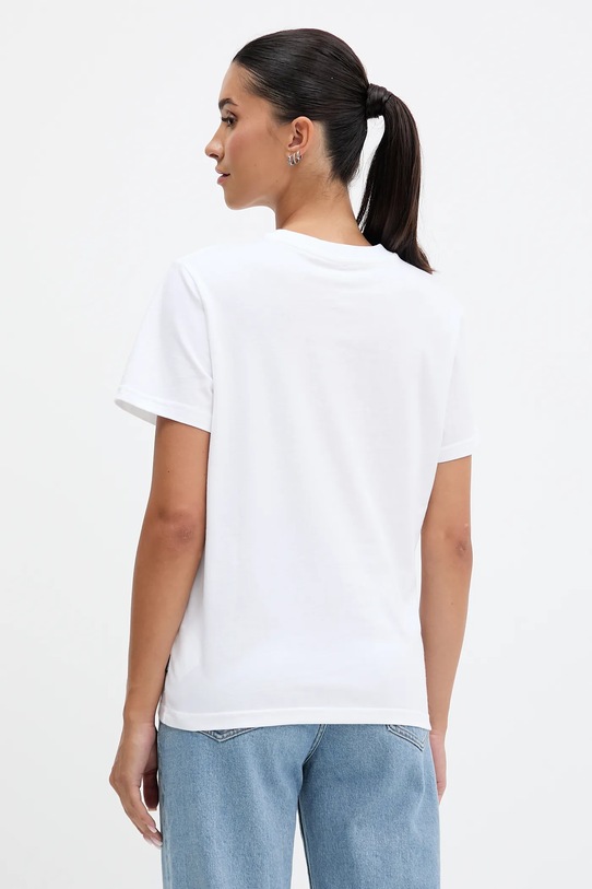 Îmbrăcăminte Converse tricou din bumbac CVW5T235 alb