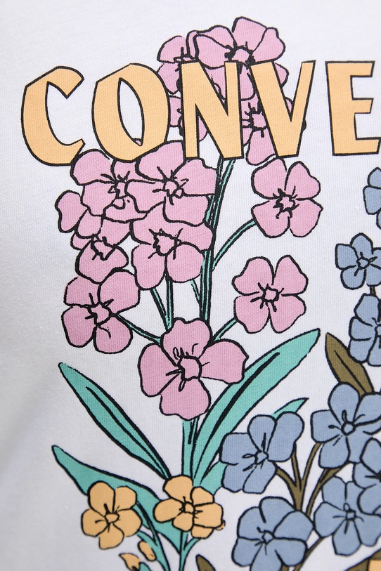 Converse t-shirt bawełniany CVW5T235 biały