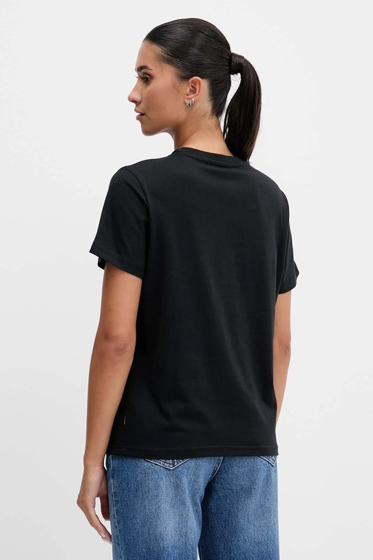 Odzież Converse t-shirt bawełniany CVW5T235 czarny