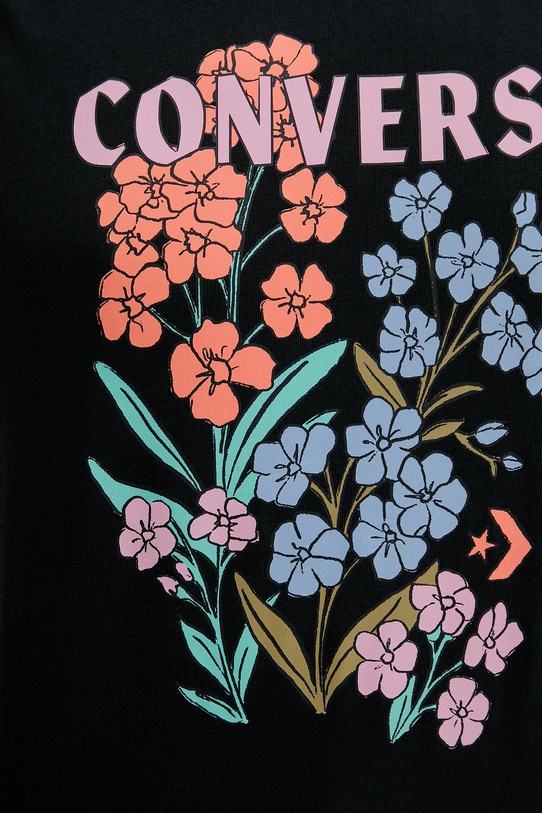 Converse t-shirt bawełniany CVW5T235 czarny