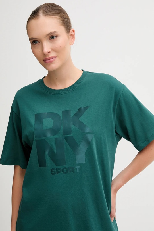 Dkny t-shirt bawełniany zielony DP5T1470