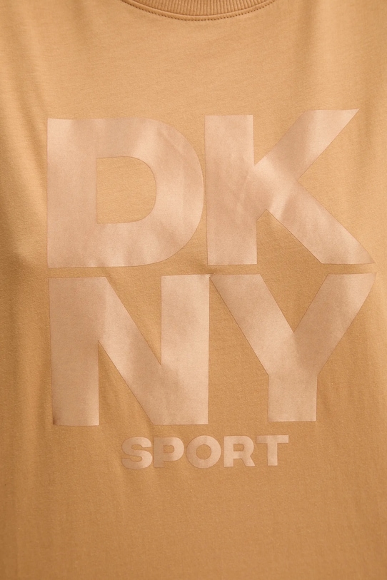 Dkny t-shirt bawełniany DP5T1470 brązowy
