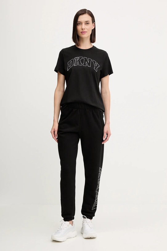 Dkny t-shirt bawełniany DP5T1500 czarny AW25