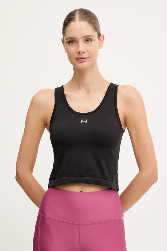 Under Armour top treningowy Vanish Seamless wzorzyste czarny 6000640