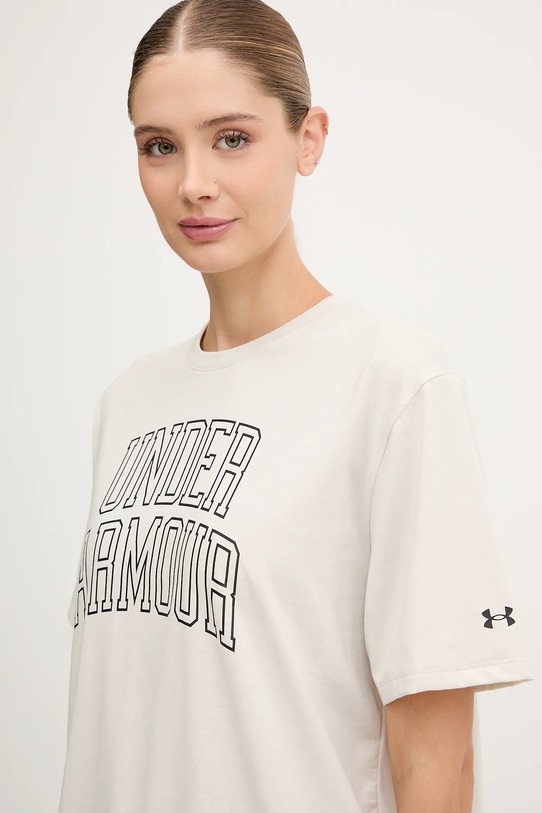 Under Armour t-shirt Rival beżowy 6007883