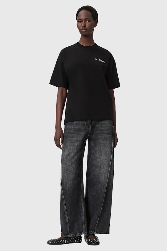AllSaints t-shirt bawełniany ANIA W115JD czarny