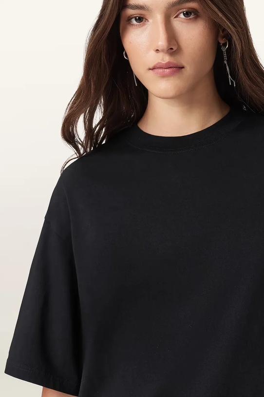 Одяг Бавовняна футболка AllSaints CRANEO W065JD чорний