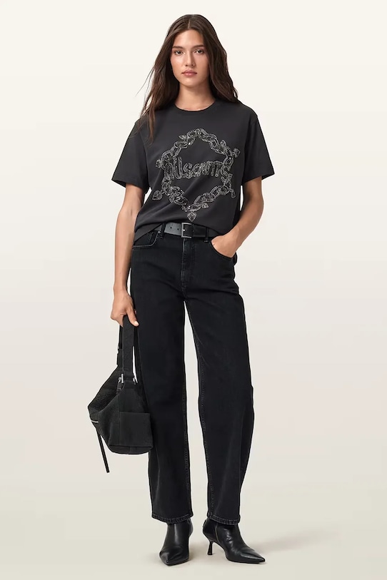 AllSaints tricou DRIP W061JD negru