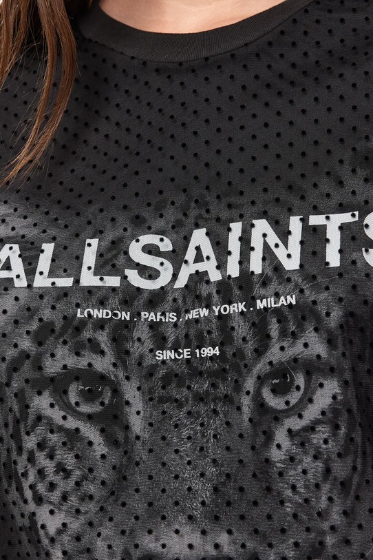Ρούχα Μπλουζάκι AllSaints ROAR W075JD μαύρο