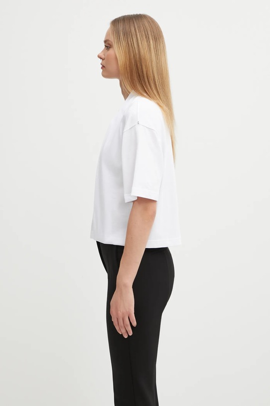 Sportmax t-shirt bawełniany NAVA 2522946015600 biały AW25