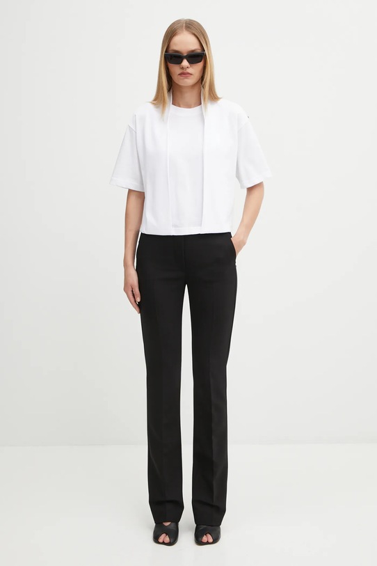 Sportmax t-shirt bawełniany NAVA 2522946015600 biały