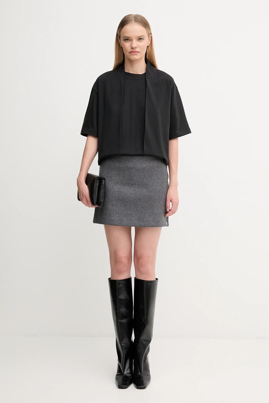 Sportmax t-shirt bawełniany NAVA 2522946015600 czarny
