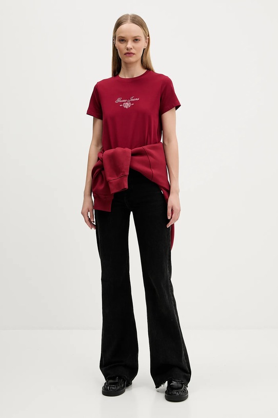 Guess Jeans tricou W5BI09.J1314 rosu AW25