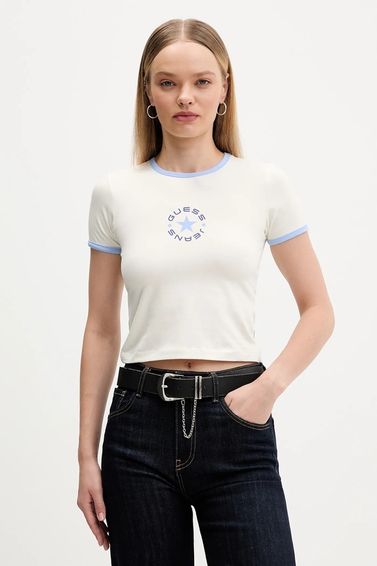 Guess Jeans tricou print bej W5BI17.J1314