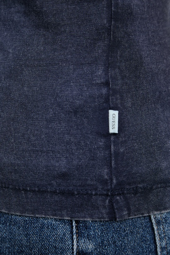 Bombažna kratka majica Guess Jeans W5BI26.I3Z14 mornarsko modra