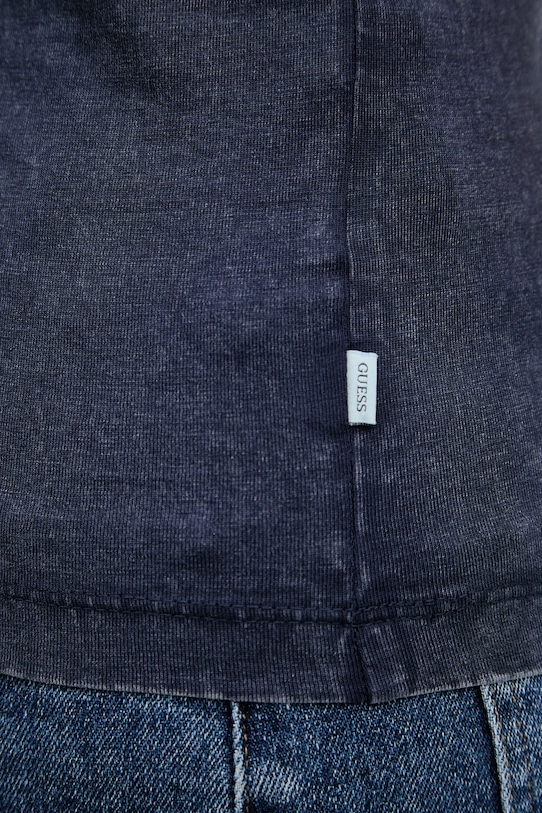 Bombažna kratka majica Guess Jeans W5BI26.I3Z14 mornarsko modra