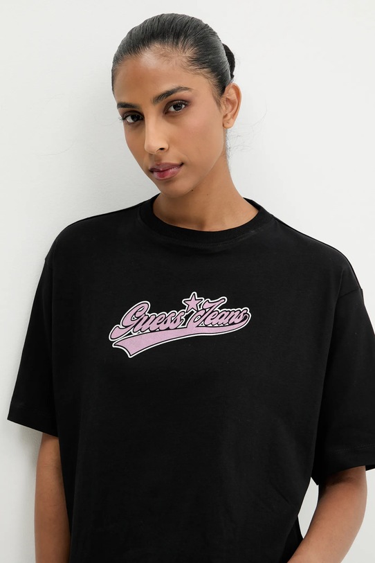 Guess Jeans t-shirt bawełniany czarny W5BI31.K8HM0