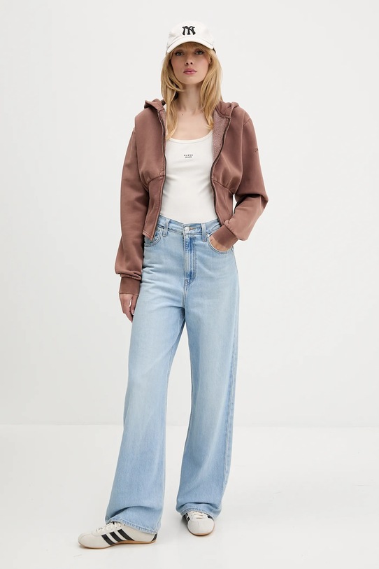 Guess Jeans top W5BP04.KA0H1 beżowy AW25