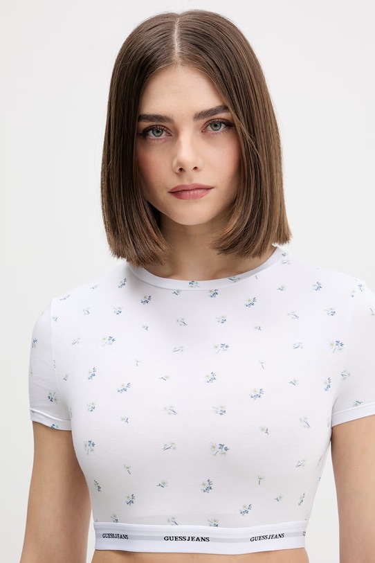 Guess Jeans t-shirt biały W5YZ02.KBBU1