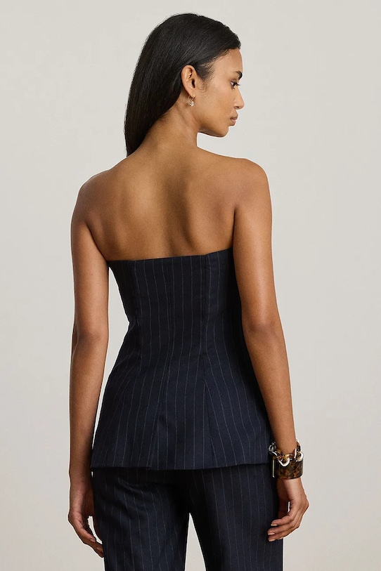 Majica brez rokavov Lauren Ralph Lauren 200979817 mornarsko modra AW25