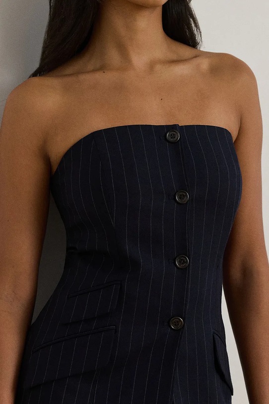 Majica brez rokavov Lauren Ralph Lauren mornarsko modra 200979817