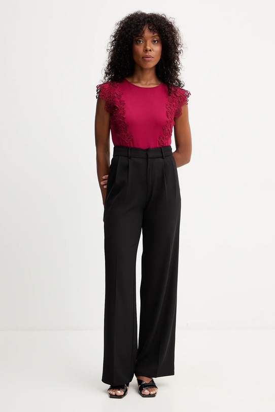 Morgan tricou din bumbac DFLOWER rosu AW25