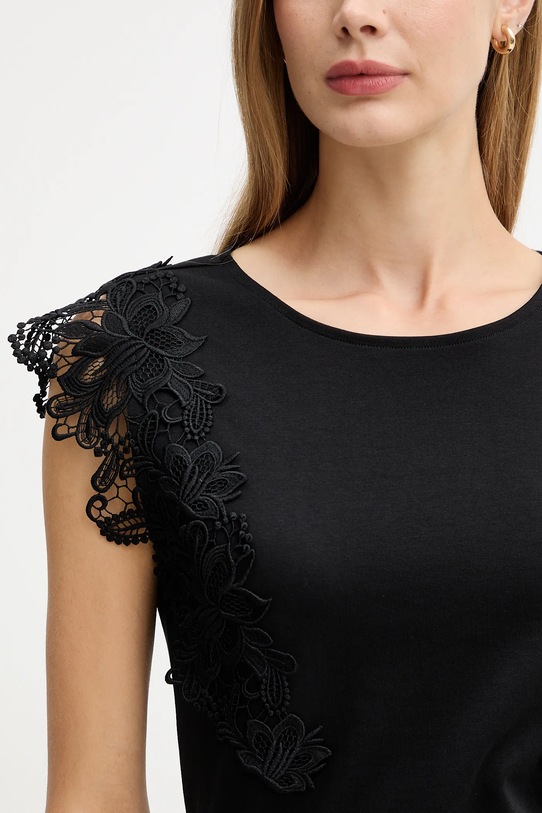 Morgan t-shirt bawełniany DFLOWER czarny