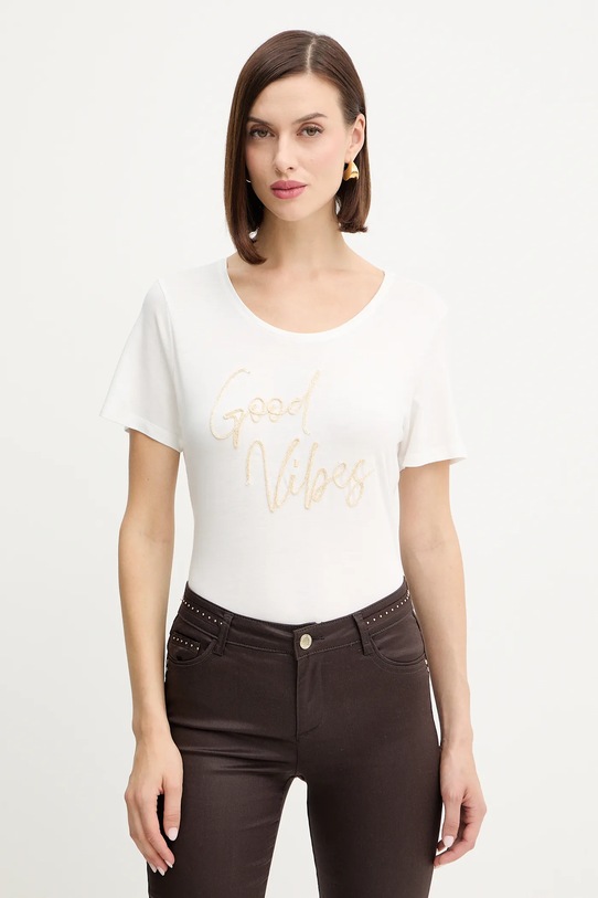 Morgan t-shirt pozostałe biały DGOOD