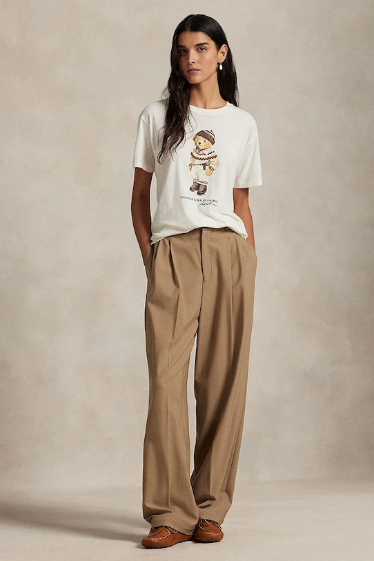 Odzież Polo Ralph Lauren t-shirt bawełniany 211A87162 biały