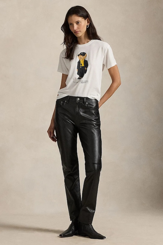 Odzież Polo Ralph Lauren t-shirt bawełniany 211A87615 biały