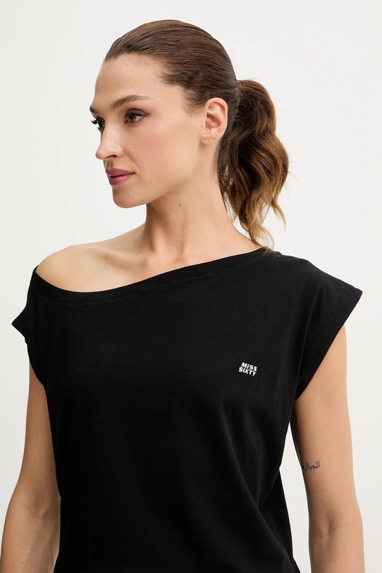 Miss Sixty t-shirt bawełniany czarny 6S3SJ32500
