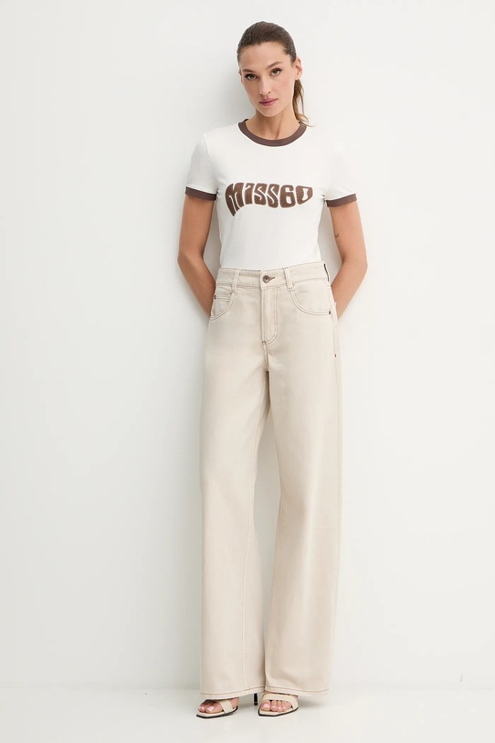 Miss Sixty t-shirt 6S3SJ51500 beżowy AW25