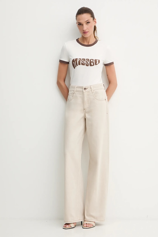 Miss Sixty t-shirt 6S3SJ51500 beżowy AW25