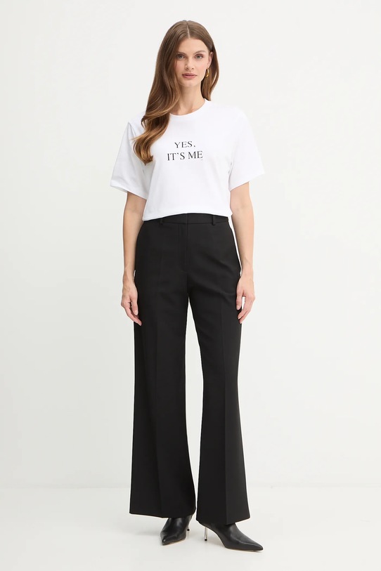 Victoria Beckham t-shirt bawełniany 1425JTS006986A biały AW25