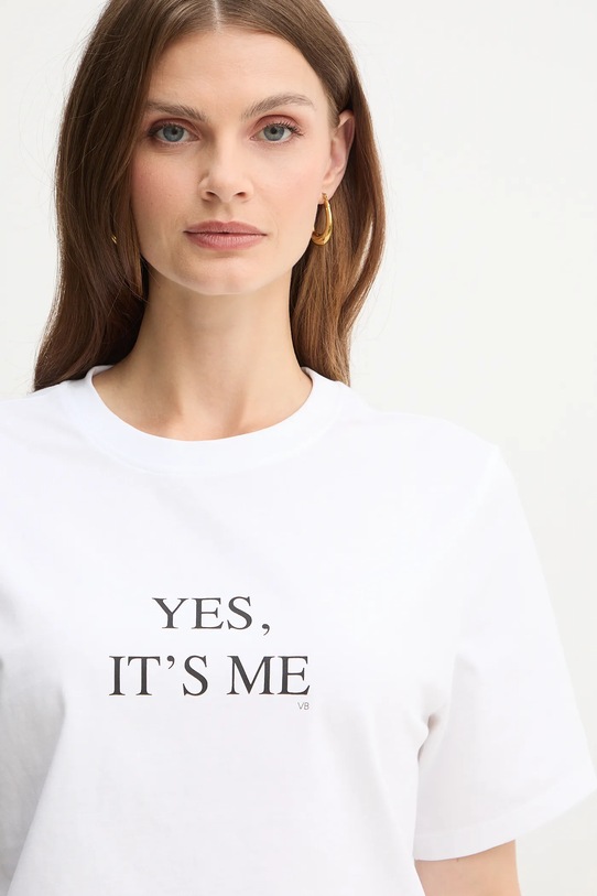 Victoria Beckham t-shirt bawełniany biały 1425JTS006986A