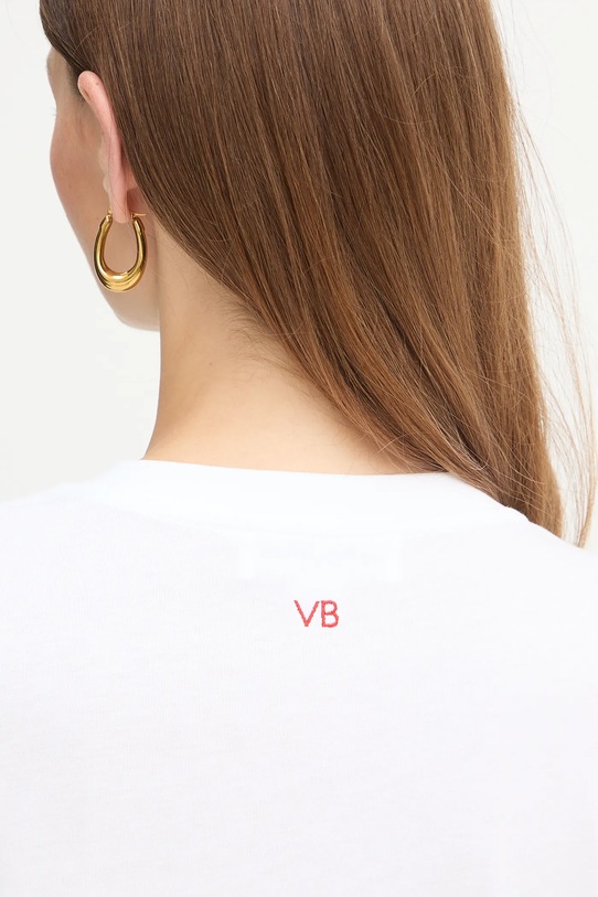 Victoria Beckham t-shirt bawełniany 1425JTS006986A biały