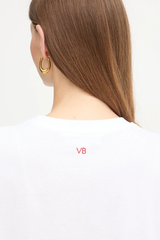 Victoria Beckham t-shirt bawełniany 1425JTS007015A biały