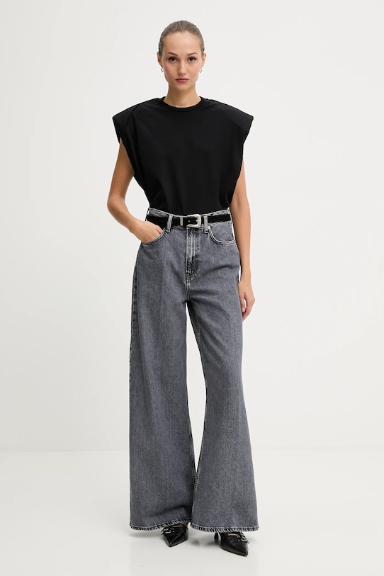 La Mania t-shirt bawełniany MARIKA MARIKA czarny AW25