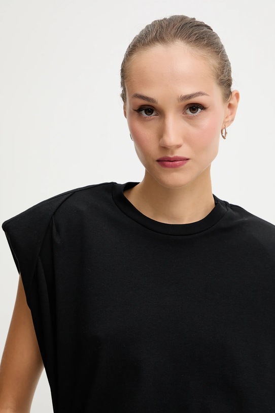 La Mania t-shirt bawełniany MARIKA czarny MARIKA