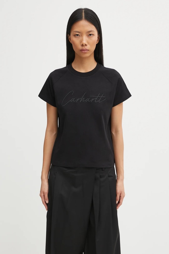 Carhartt WIP t-shirt bawełniany W' S/S Ray T-Shirt bawełna czarny I035529.89XX