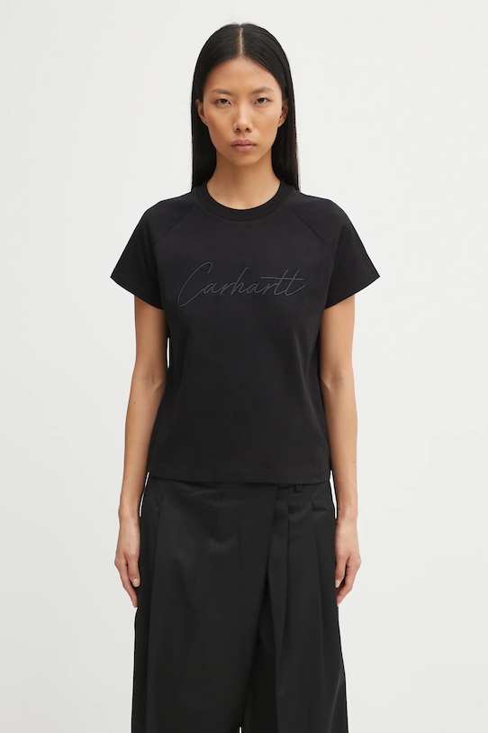 Carhartt WIP t-shirt bawełniany W' S/S Ray T-Shirt bawełna czarny I035529.89XX